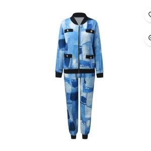 women casual  coat and pants suit